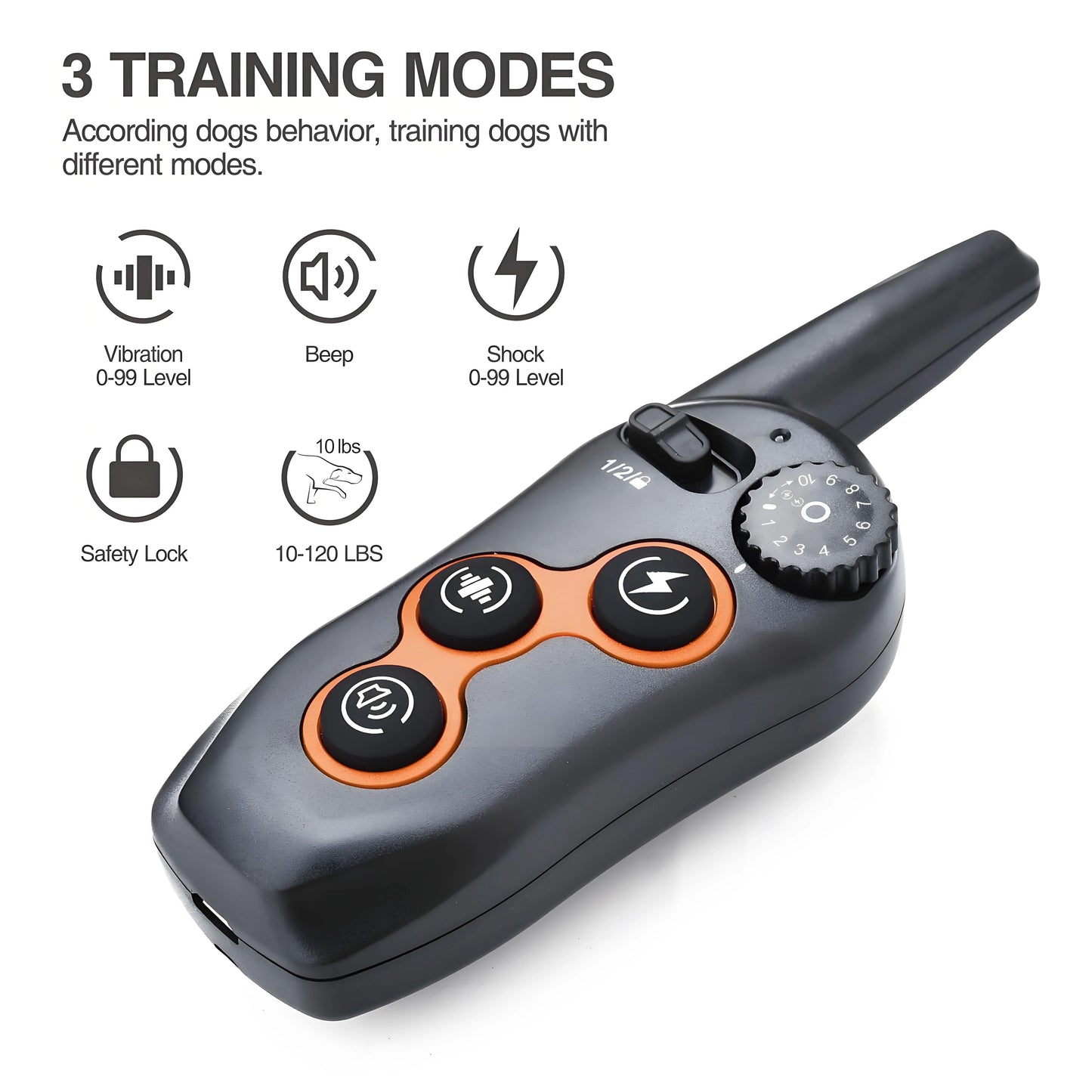 Dog Training Collar/Auto-barking Stopper 2 in 1 Function 500m Remote Control Range Waterproof Pet Electric Collar For Most Dogs