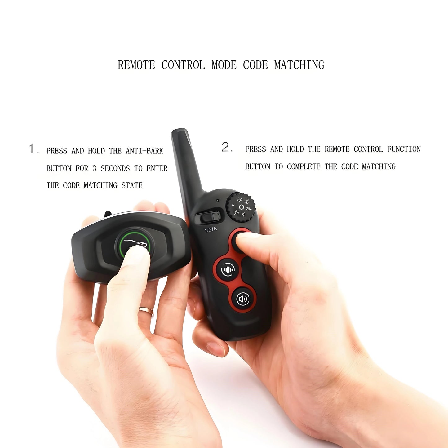 Dog Training Collar/Auto-barking Stopper 2 in 1 Function 500m Remote Control Range Waterproof Pet Electric Collar For Most Dogs