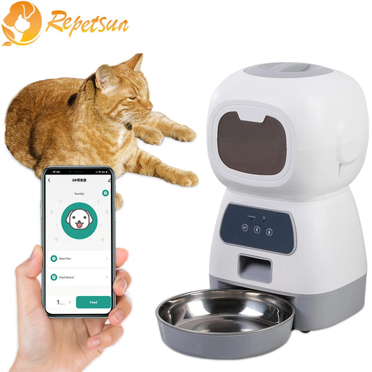 . 3.5L Automatic WiFi Pet Feeder with Voice Recorder Description:
